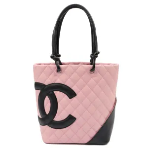 cambon tote in pink, lambskin leather